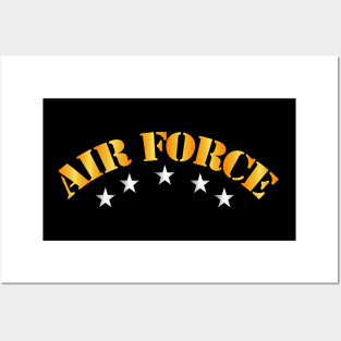 Air Force - Air Force w Silver Stars Posters and Art